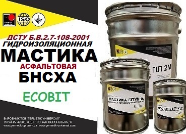 Мастика БНСХА Ecobit холодная асфальтовая для подземных сооружений ТУ 401-07-555-72 